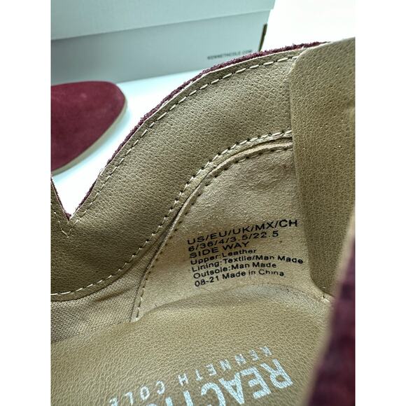 Kenneth Cole Reaction, Women's Sideway Suede Stacked Block Heel Ankle Boots Sz 6 - Picture 5 of 10